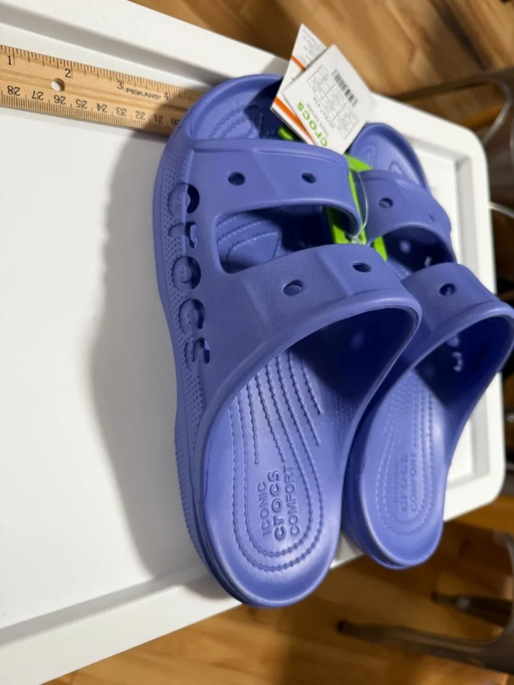 New With Tags Crocs Baya Sandals Shoes Periwinkle Blue Purple Womens 10 Mens 8